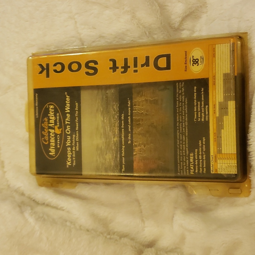 Cabela's Advantech Anglers Pro Series Drift Sock Large NIBox
